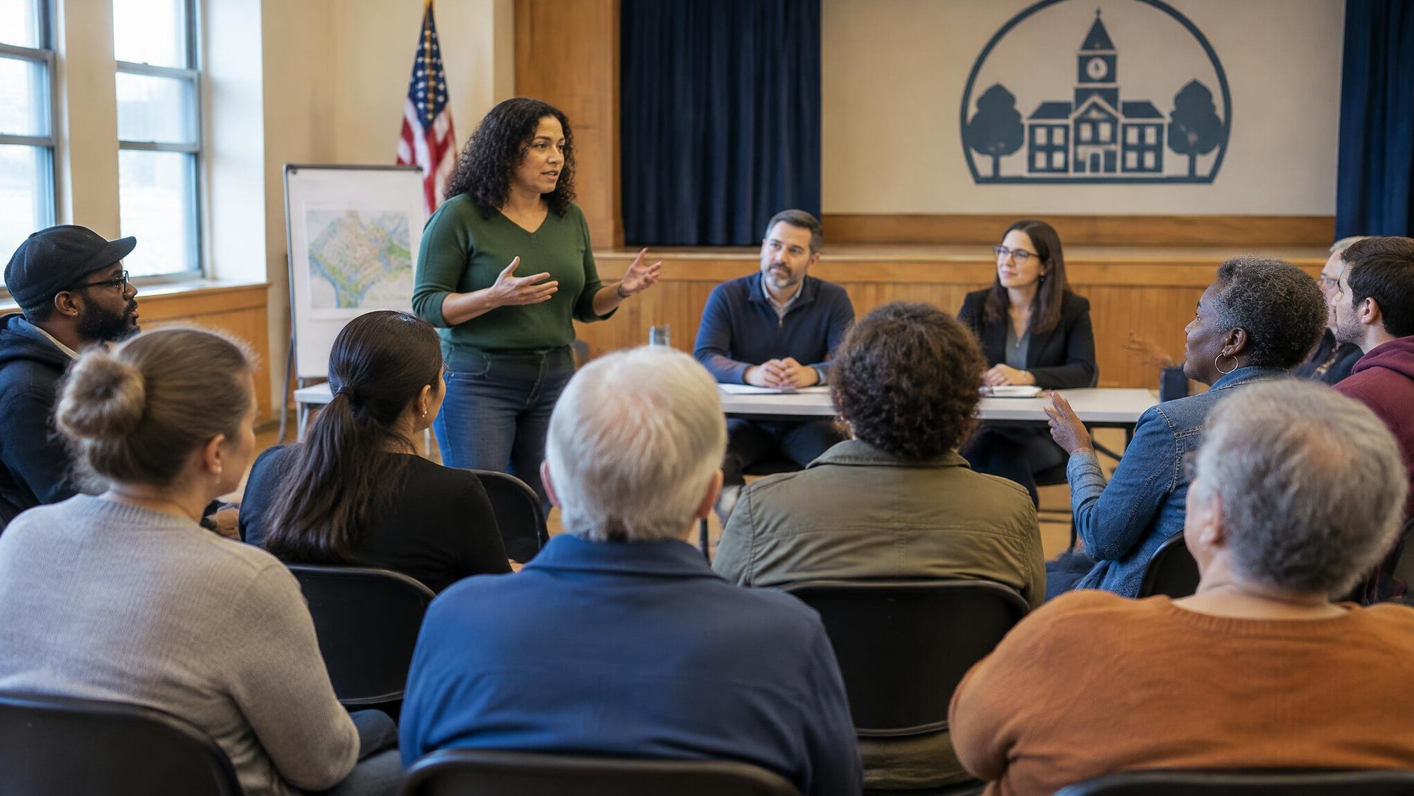 community meeting in town hall